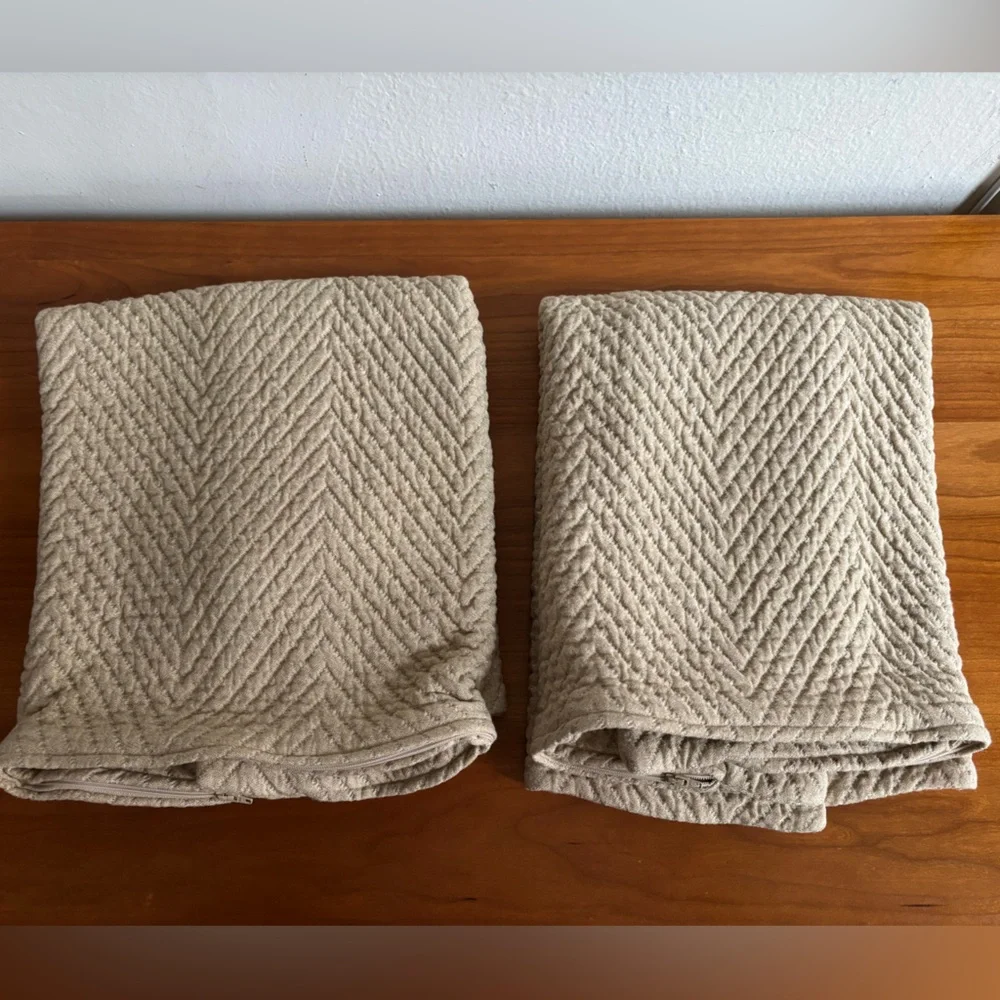 Frette Textured Cushion 100% Cotton Made in Italy 65x65 Set of 2